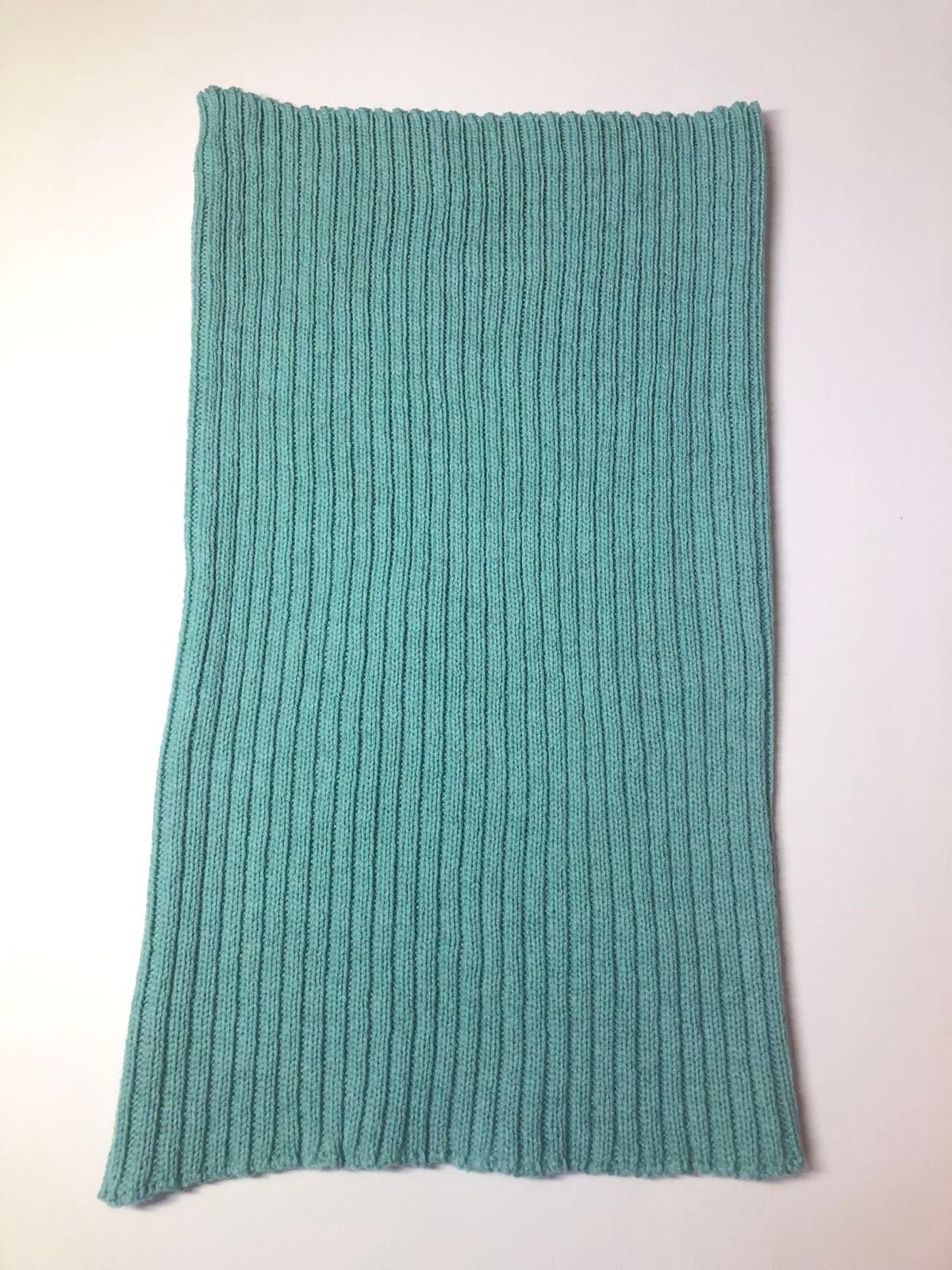 Sea Green Knitted Snood Soft Lambswool Neck Warmer