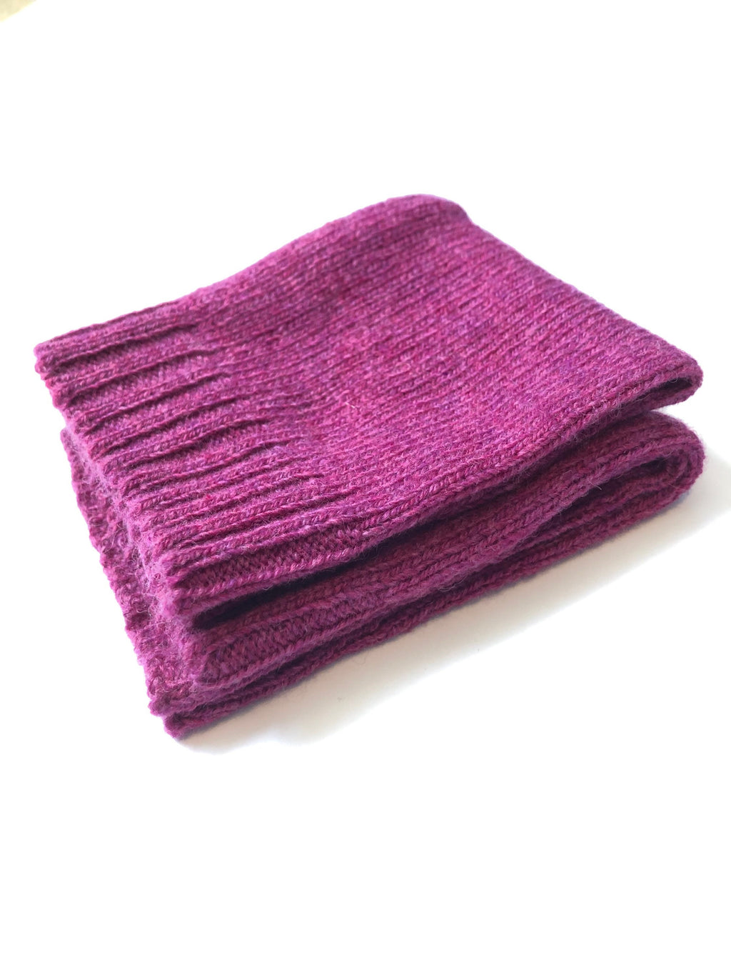 Loganberry Lambswool Fingerless Gloves: Hand Knitted Wrist Warmers