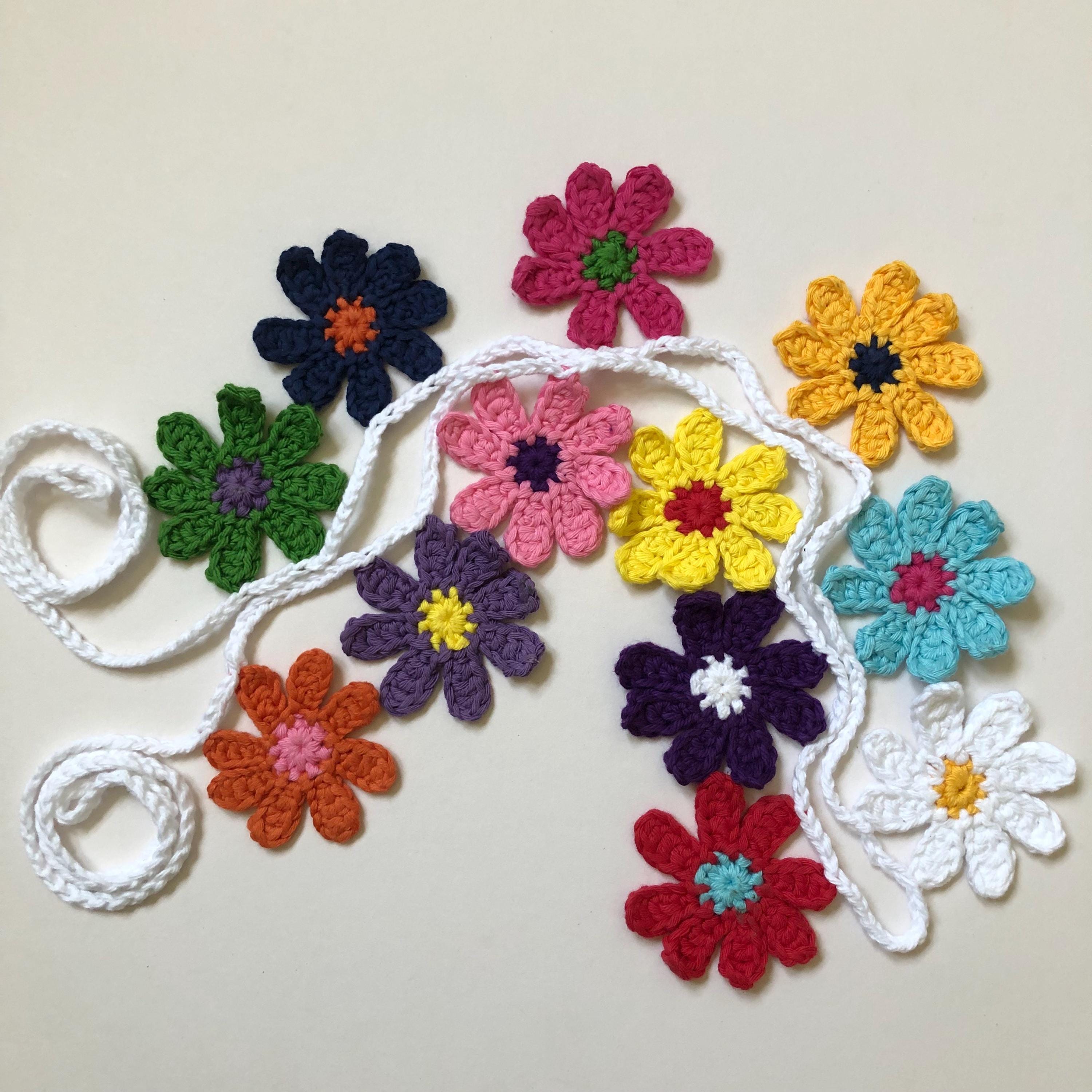 Daisy Flowers Garland - Handmade Crochet Wall / Festival / Garden / Party Decor