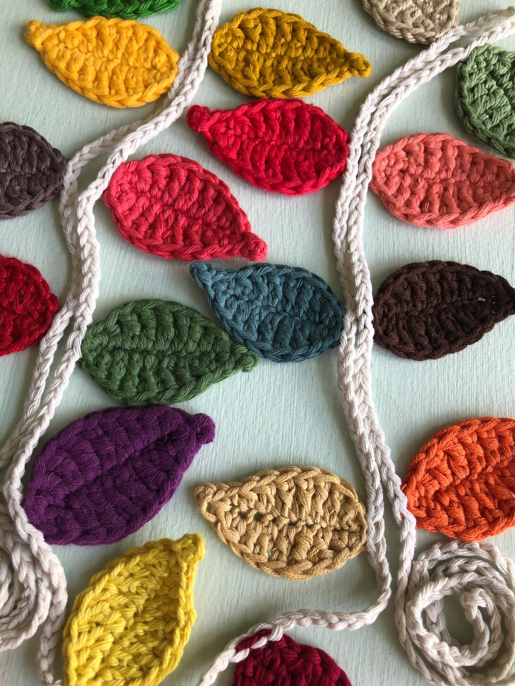 Autumn/Fall Leaves Crochet Garland