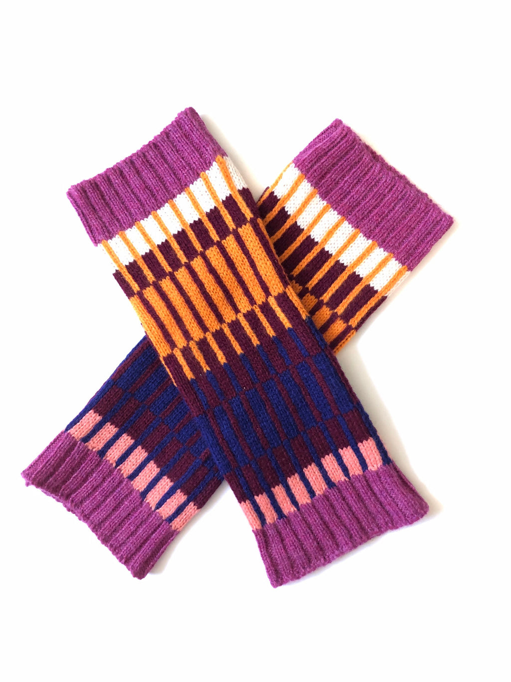 Wrist Warmers / Ladies Fingerless Gloves / Winter Mittens / Adult Size Handmade Knitted Lambswool Cosy Accessories