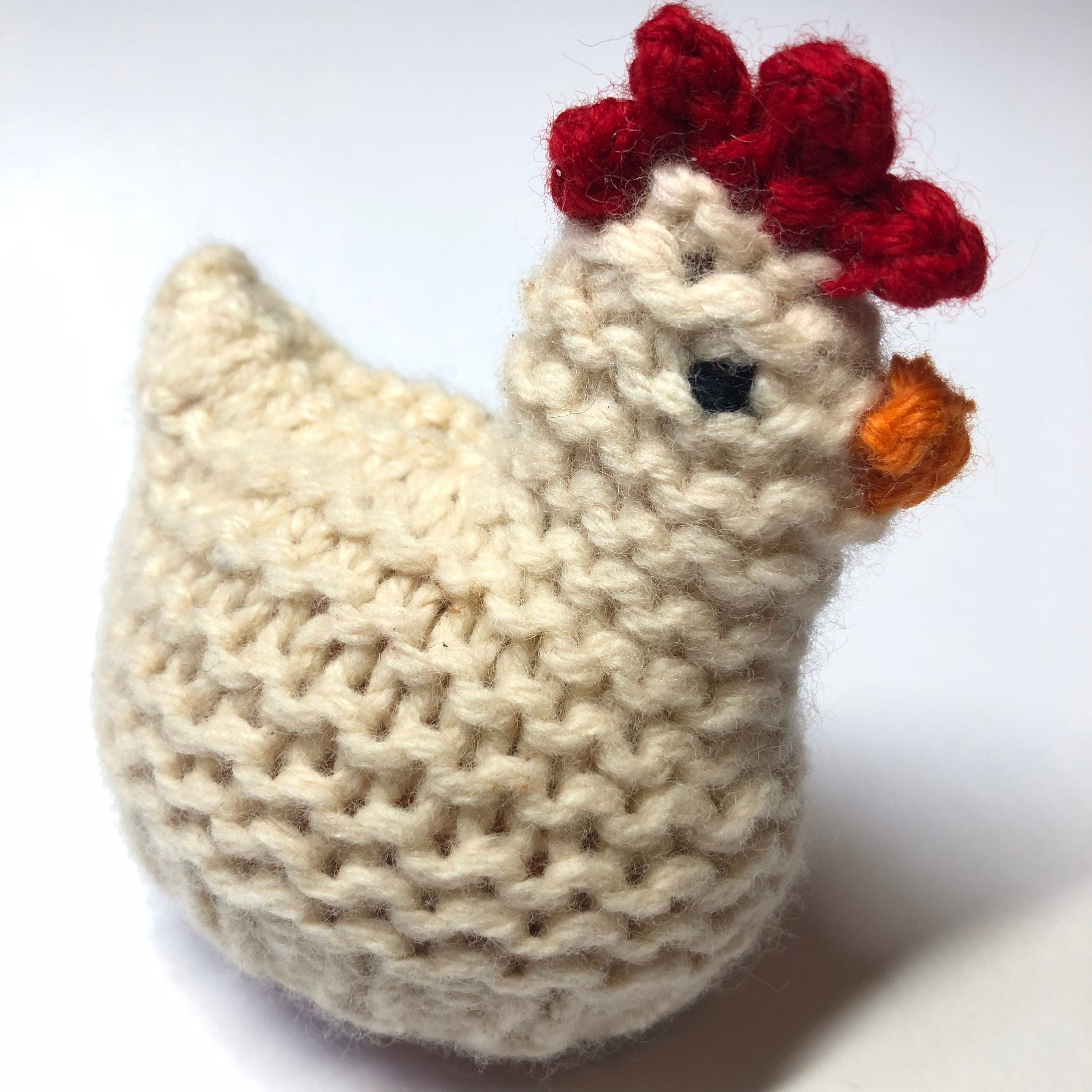 Hand Knitted Lambswool Chicken Egg Cosy: Easter Decoration
