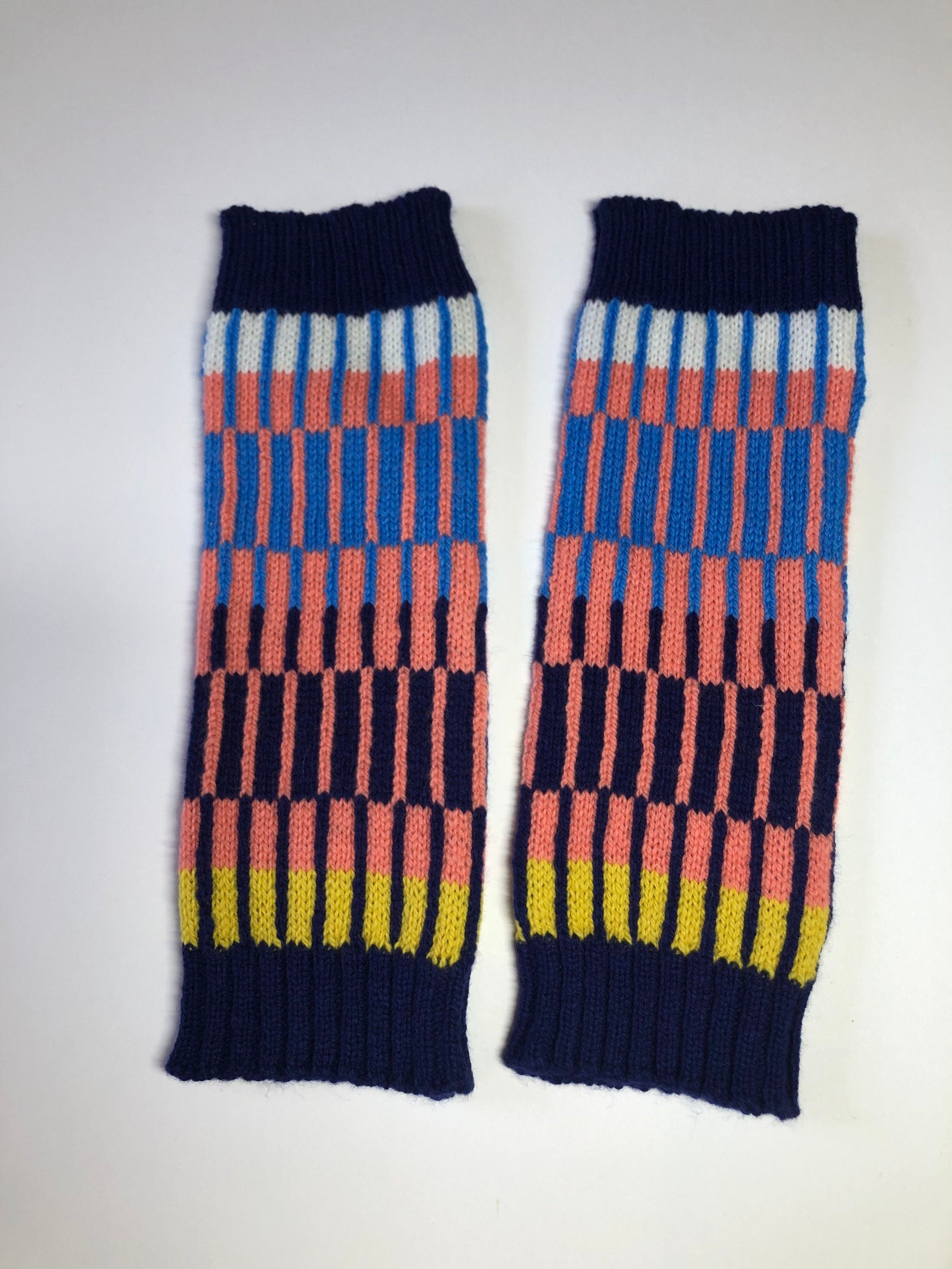Knitted Wrist Warmers / Fingerless Gloves / Adult size
