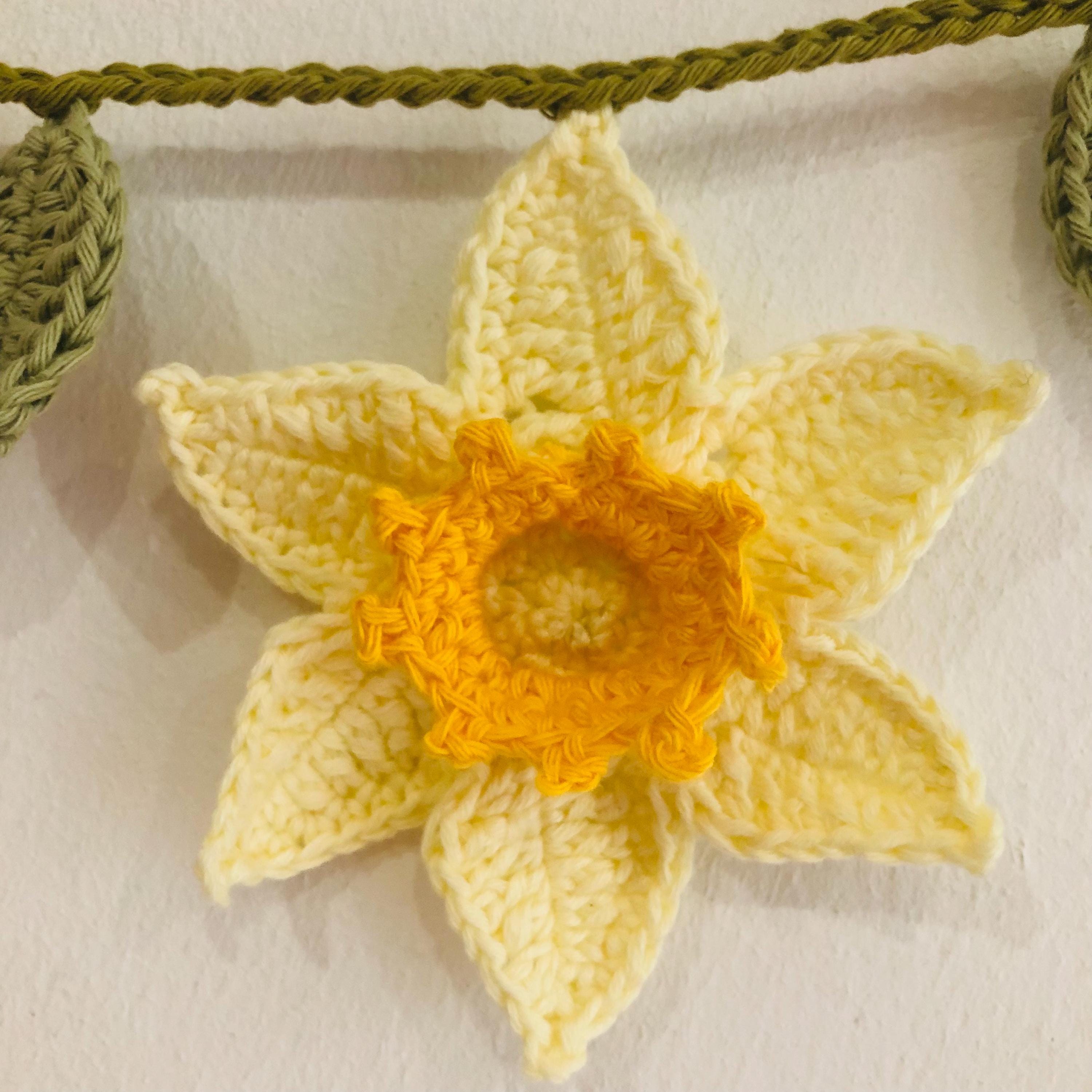 Floral Garland - Crochet Spring Flowers Wall Decor