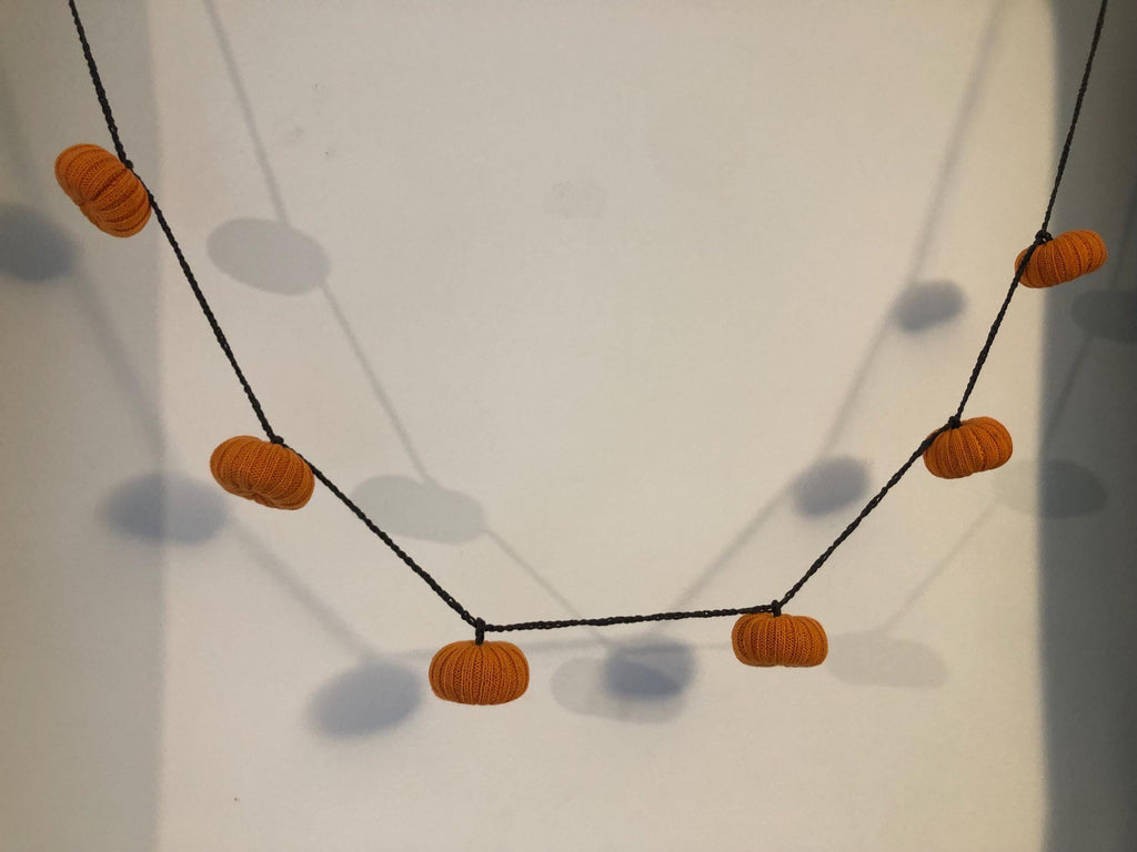 Pumpkin Garland Knitted Wall Decor