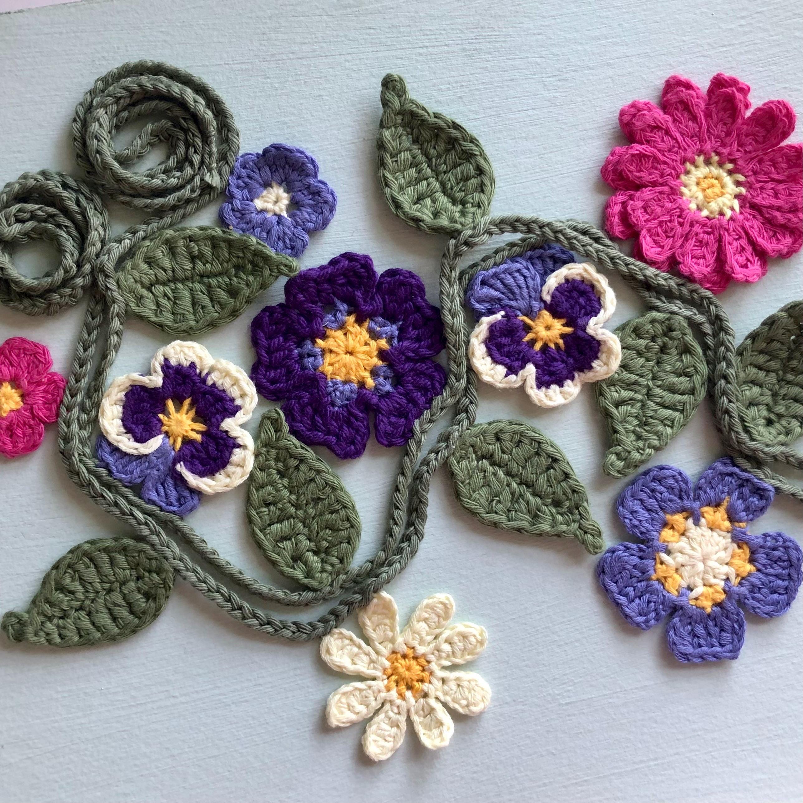 Summer Garden Flowers Garland - Handmade Crochet