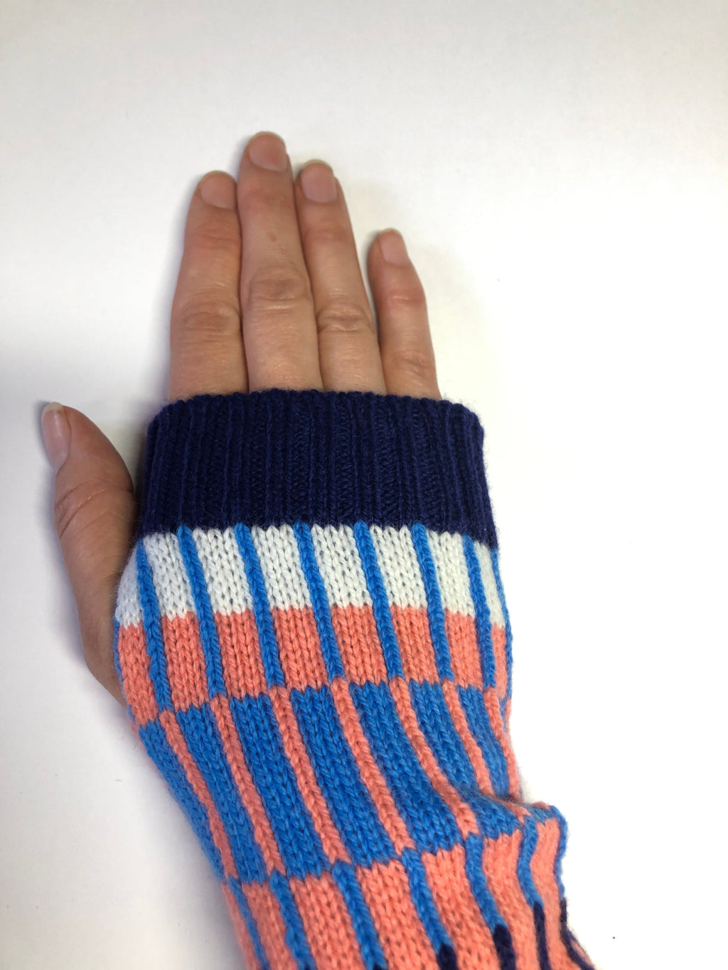 Knitted Wrist Warmers / Fingerless Gloves / Adult size