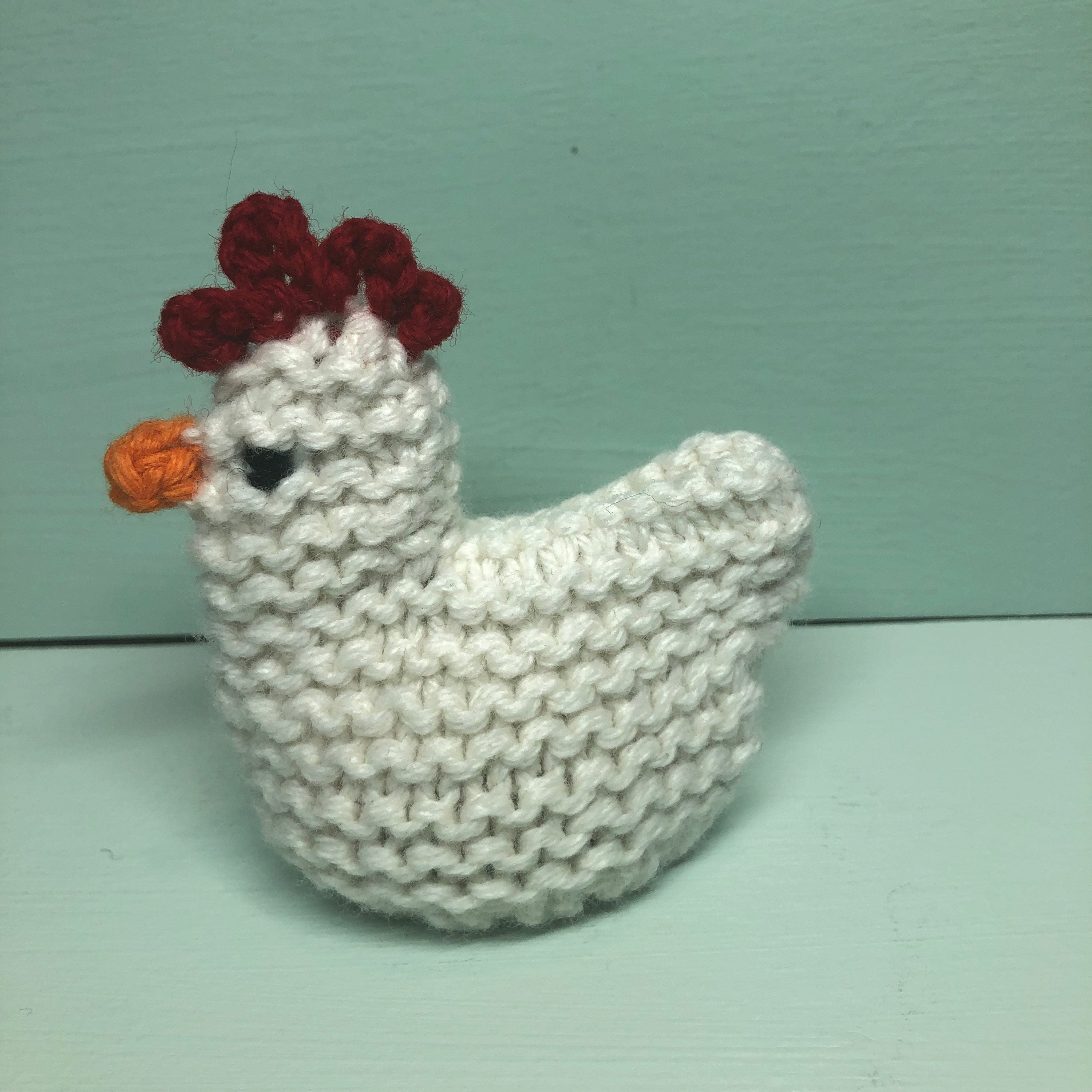 Hand Knitted Lambswool Chicken Egg Cosy: Easter Decoration