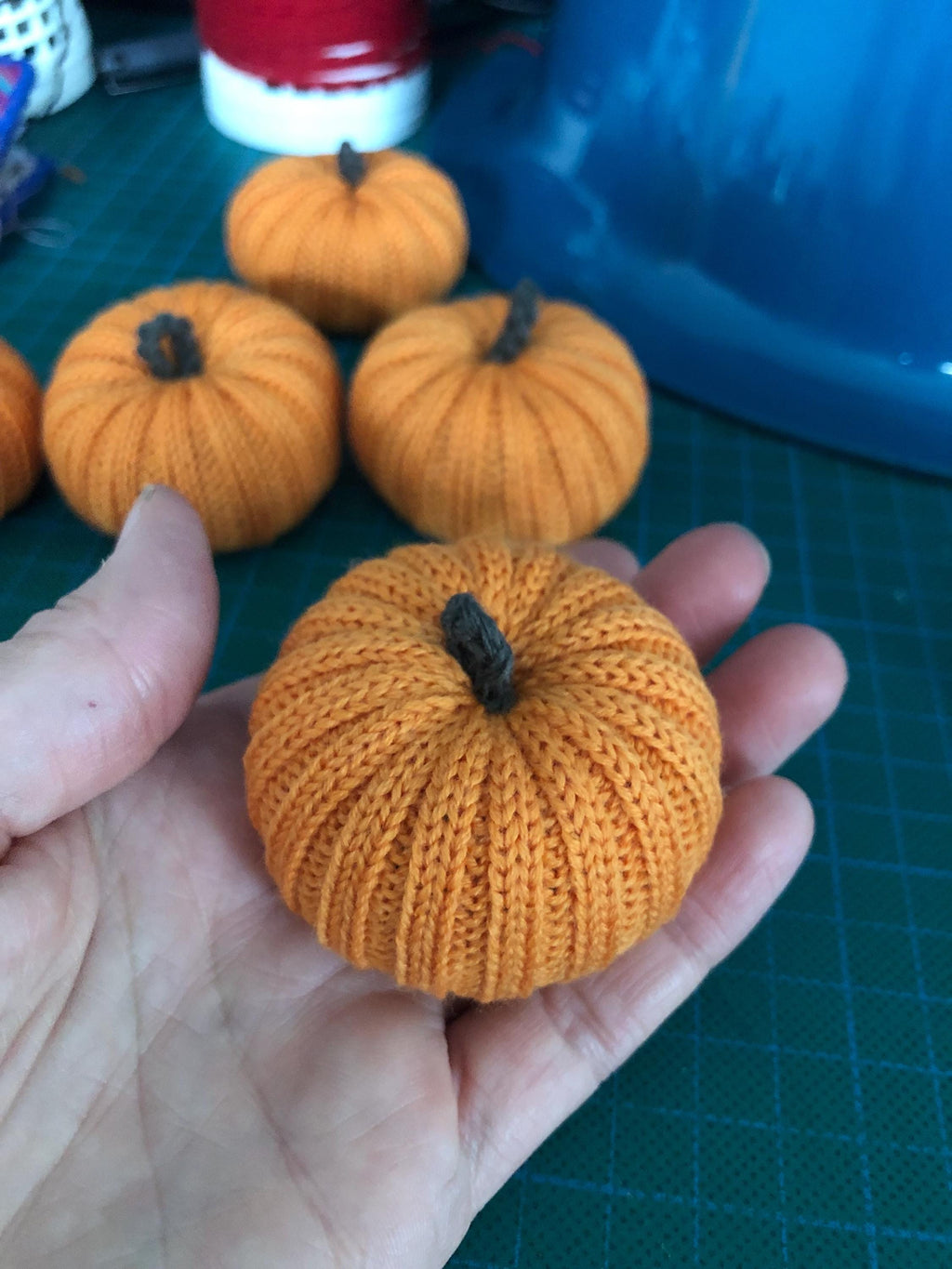 Pumpkin Garland Knitted Wall Decor