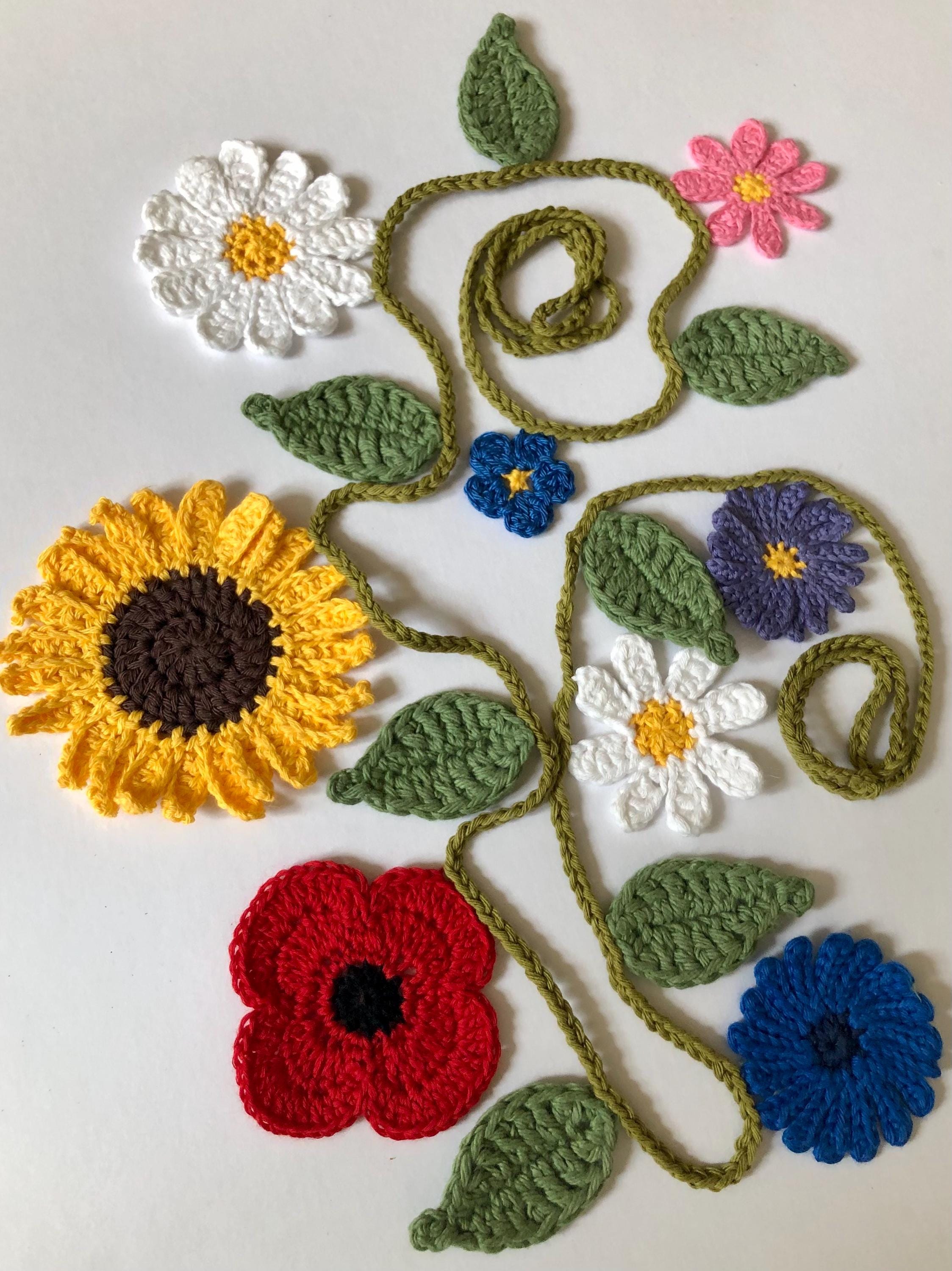Summer Flowers Garland - Handmade Crochet  Wall Decor