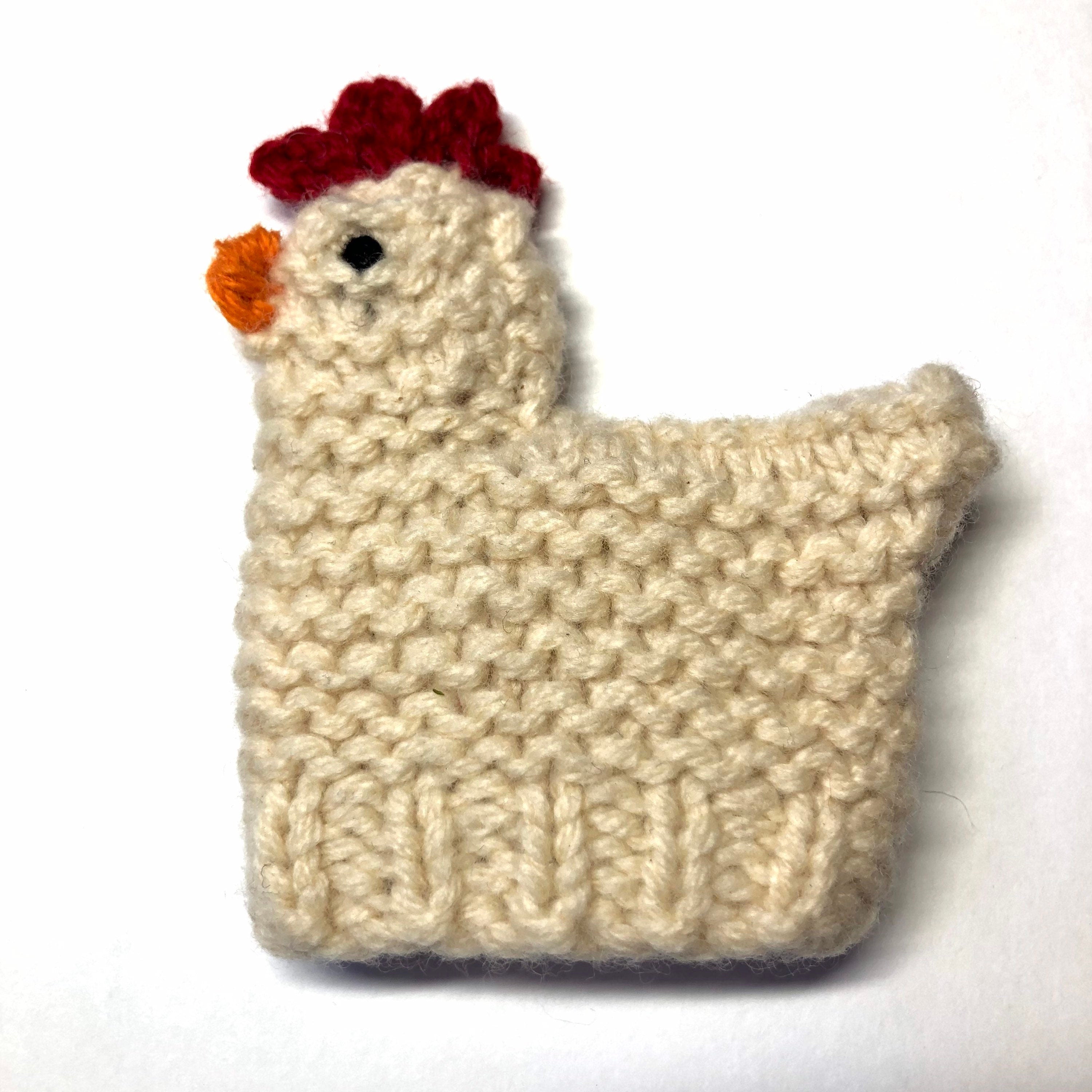 Hand Knitted Lambswool Chicken Egg Cosy: Easter Decoration