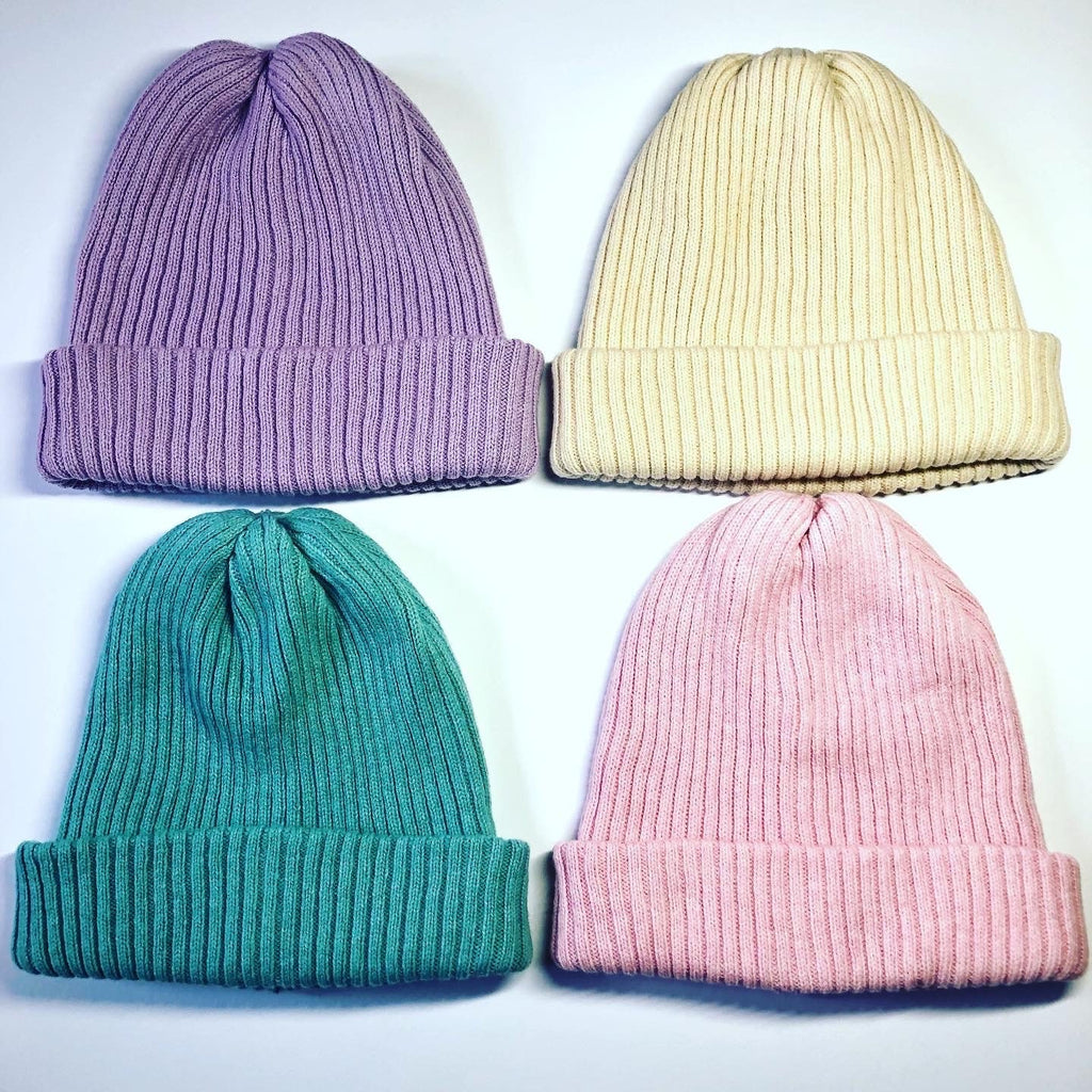 Sea Green Knitted Hat Lambswool Beanie for Men or Women