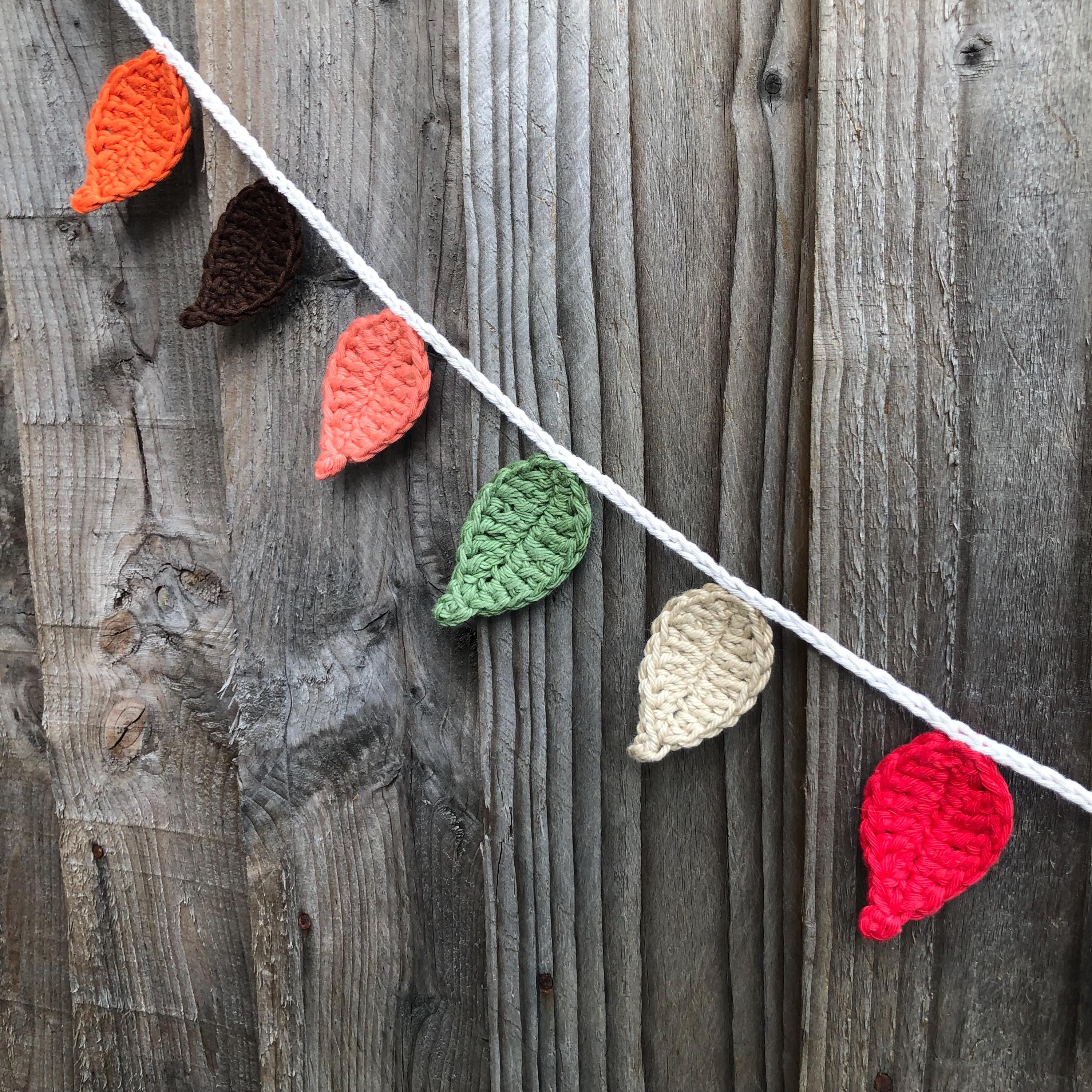 Autumn/Fall Leaves Crochet Garland