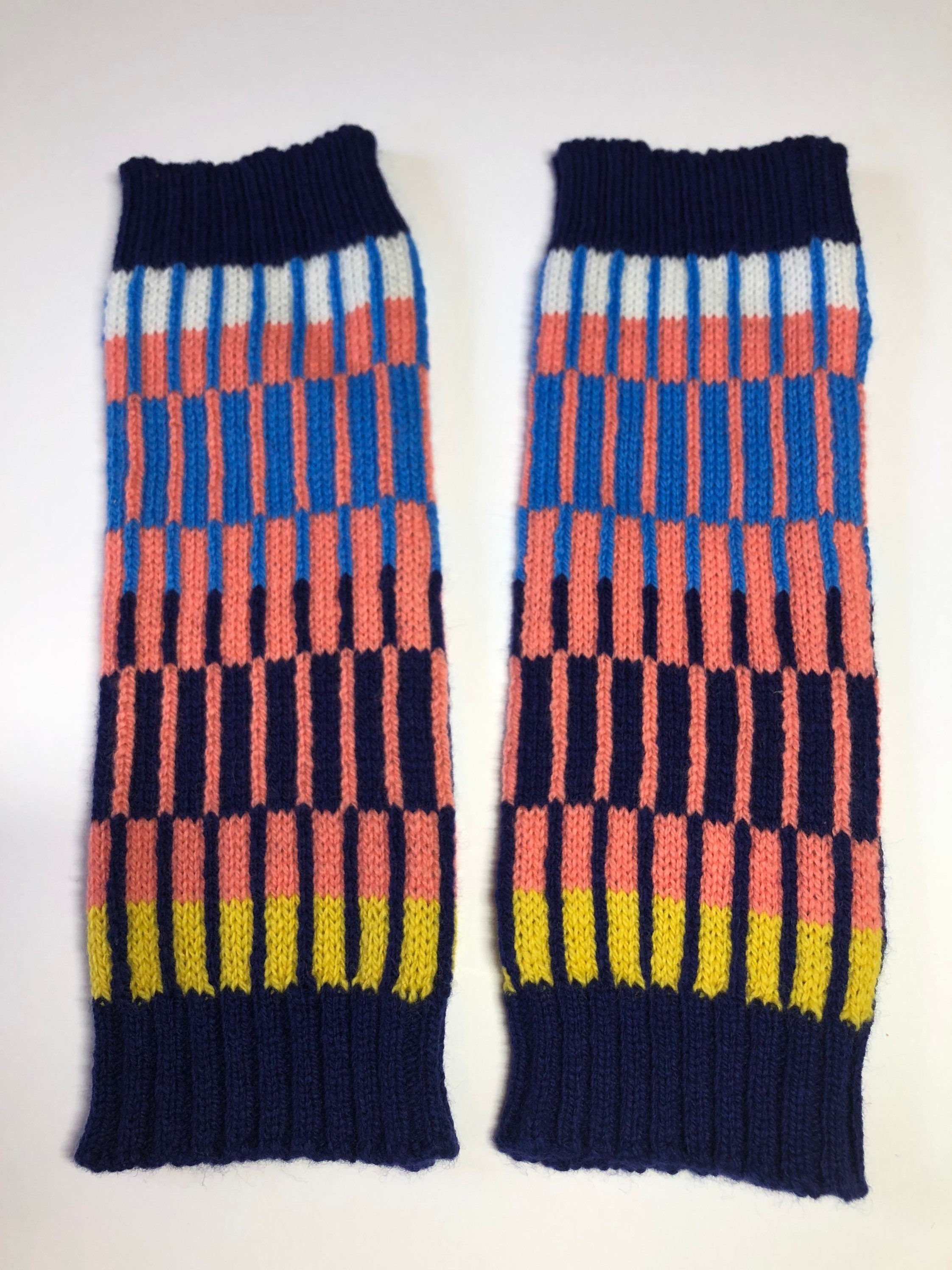 Knitted Wrist Warmers / Fingerless Gloves / Adult size