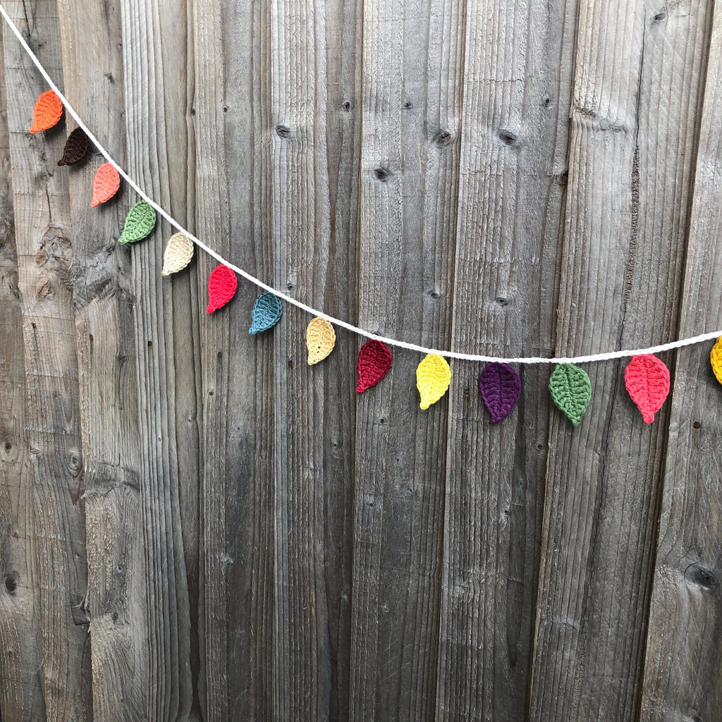 Autumn/Fall Leaves Crochet Garland