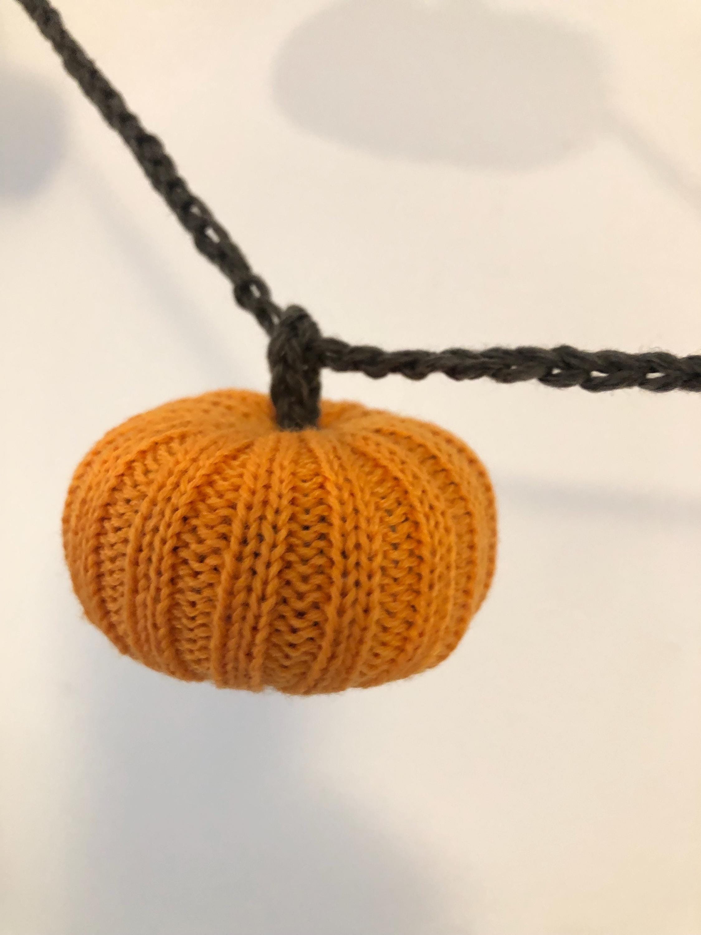 Pumpkin Garland Knitted Wall Decor