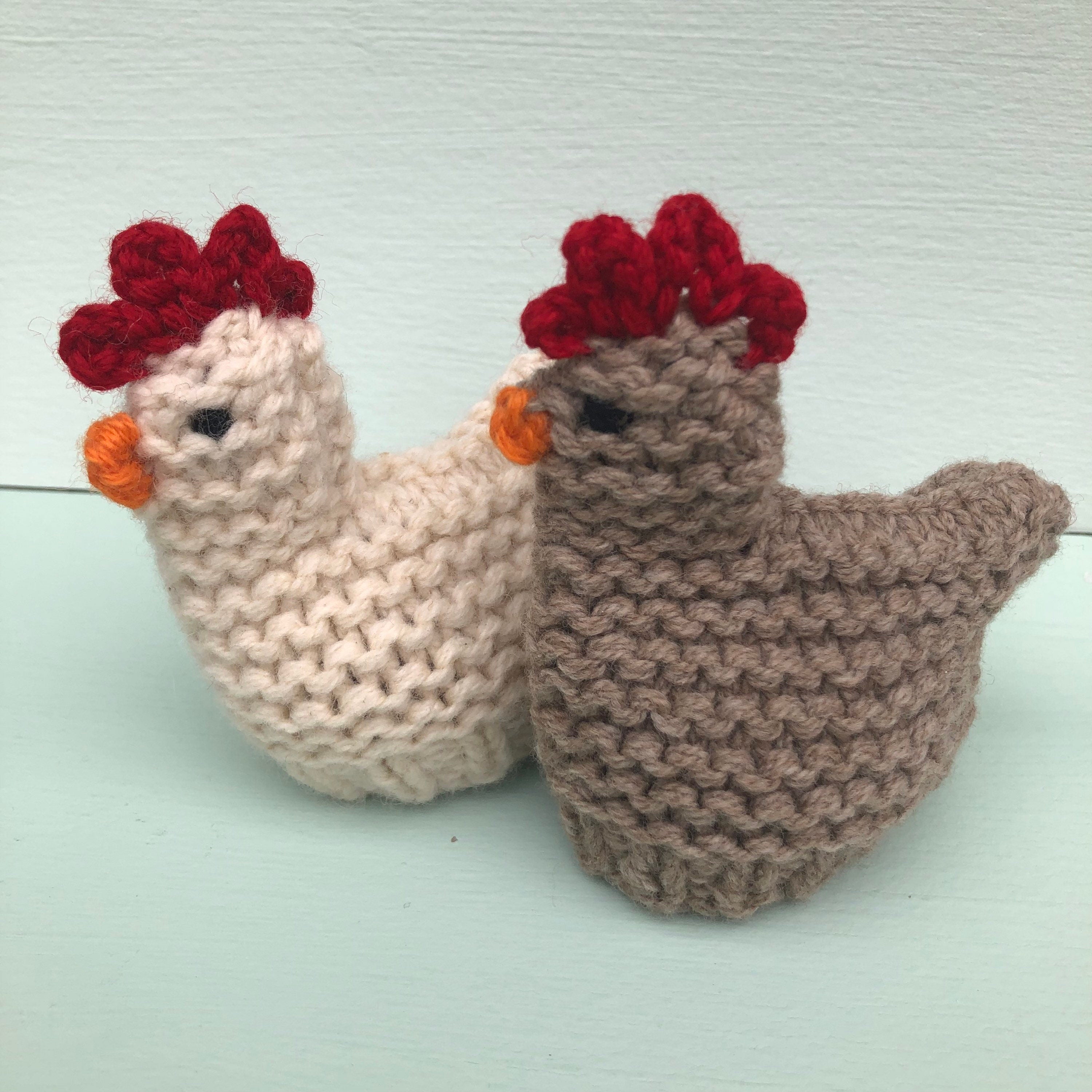 Hand Knitted Lambswool Chicken Egg Cosy: Easter Decoration