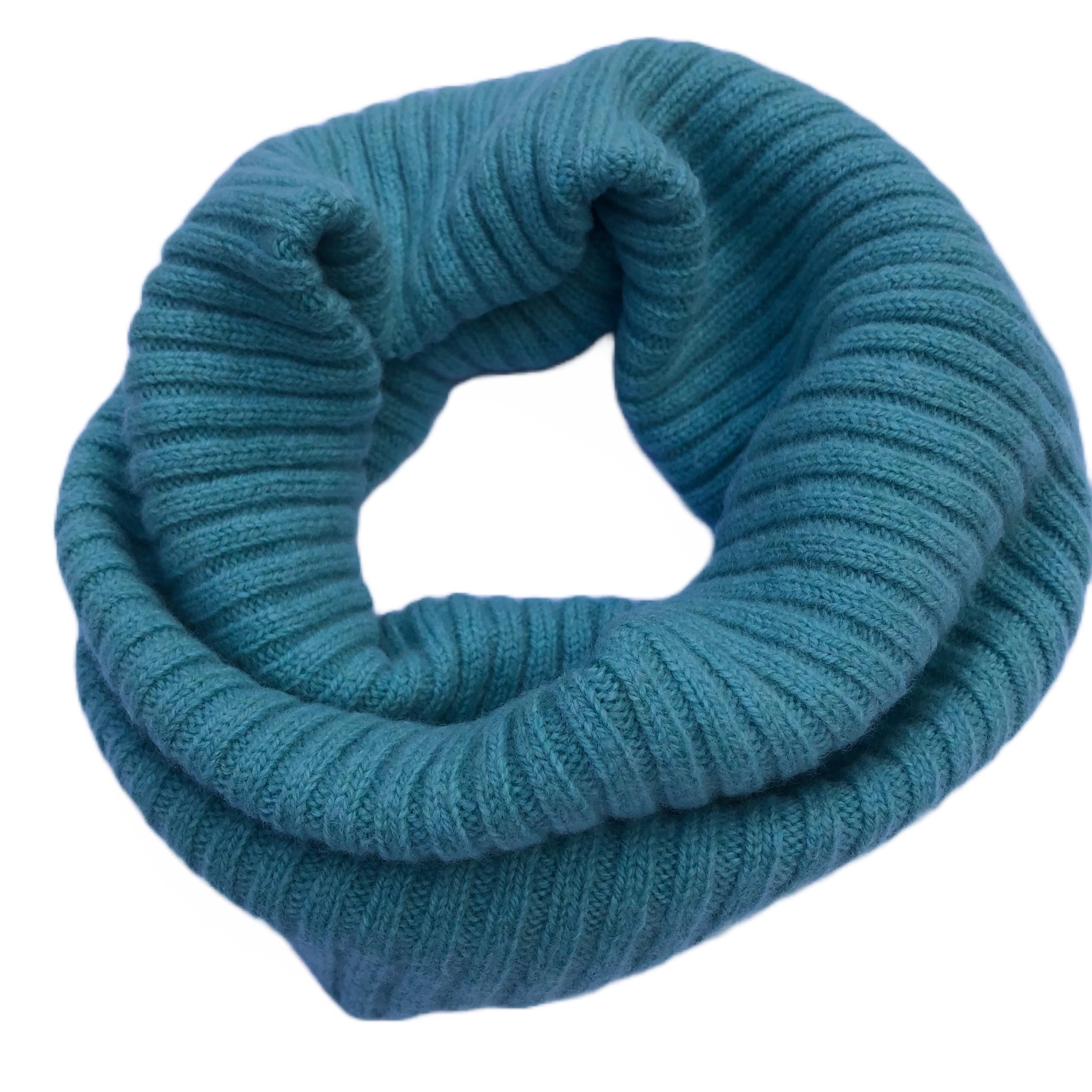 Sea Green Mittens on a String (Or loose) / Women’s Lambswool Knitted Gloves