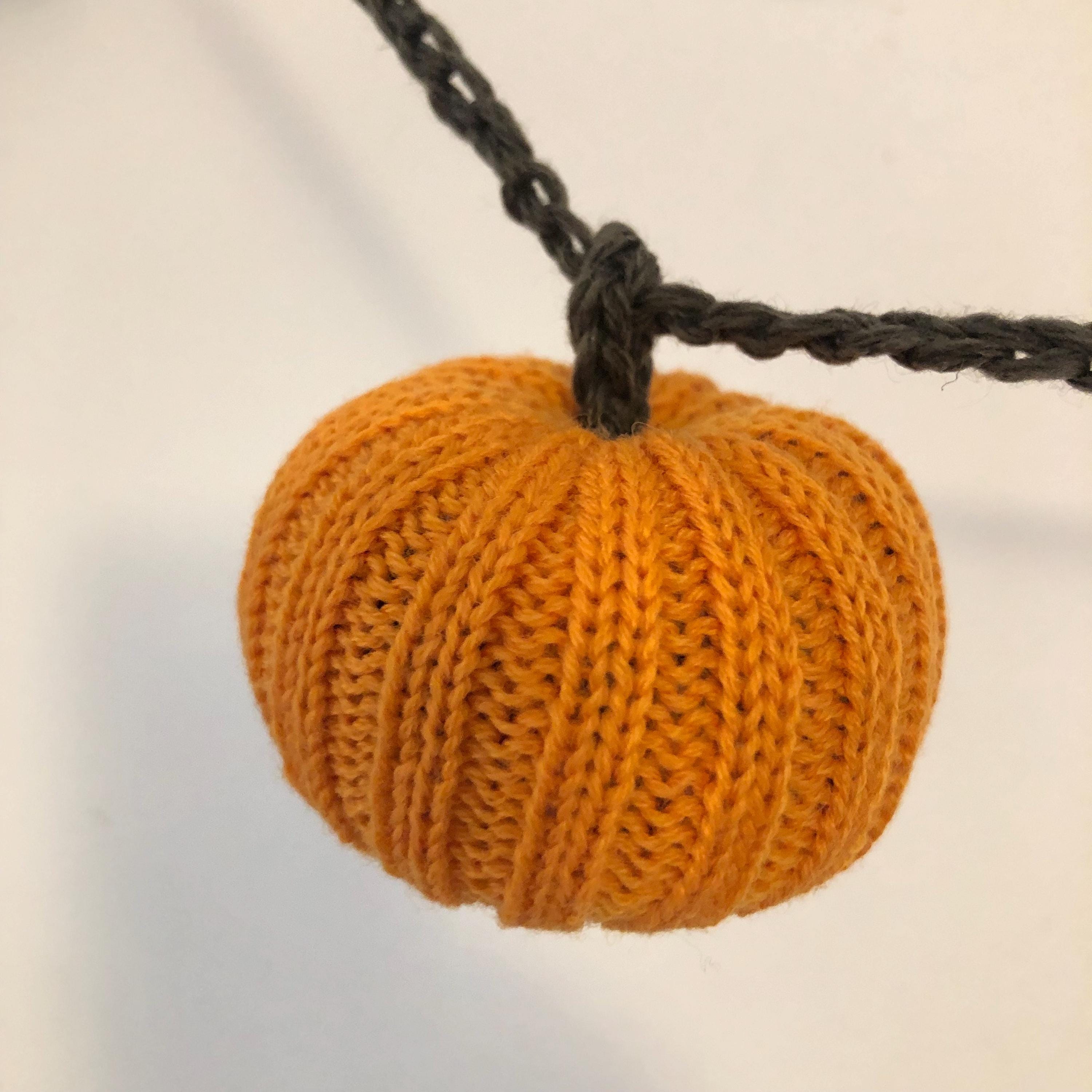 Pumpkin Garland Knitted Wall Decor