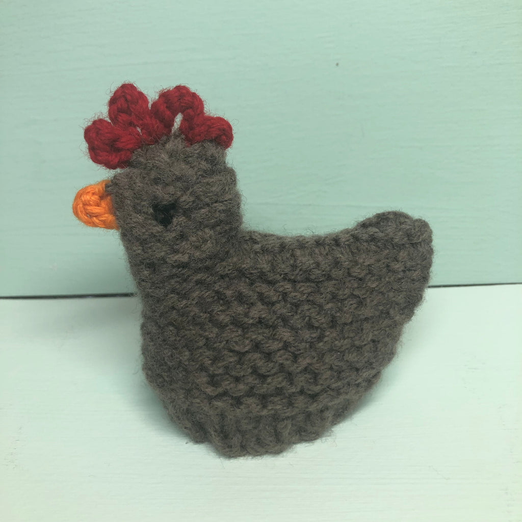 Hand Knitted Lambswool Chicken Egg Cosy: Easter Decoration