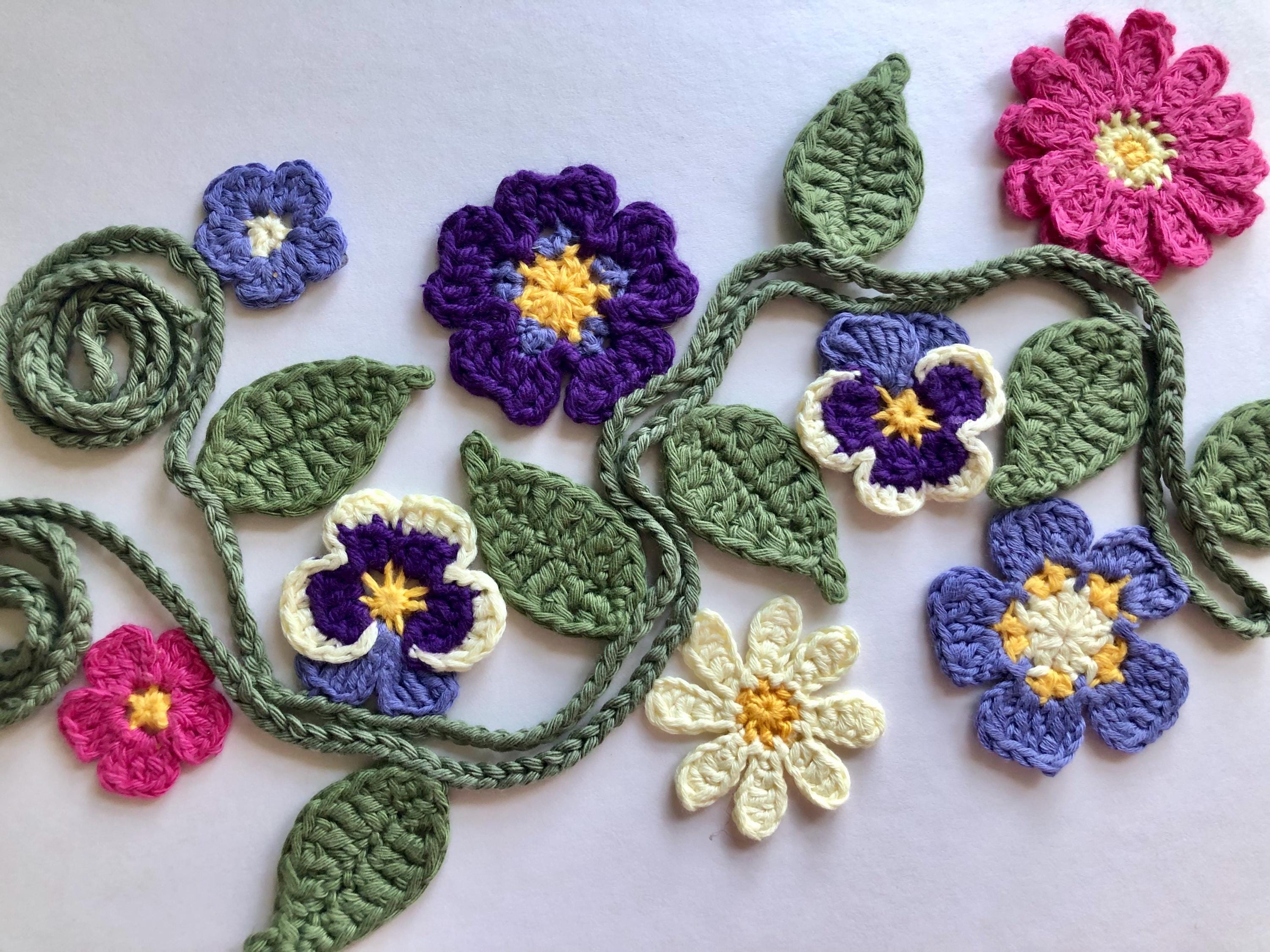 Summer Garden Flowers Garland - Handmade Crochet