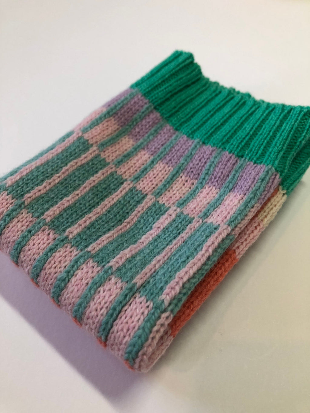 Knitted Wrist Warmers / Fingerless Gloves / Fairisle Lambswool Mittens