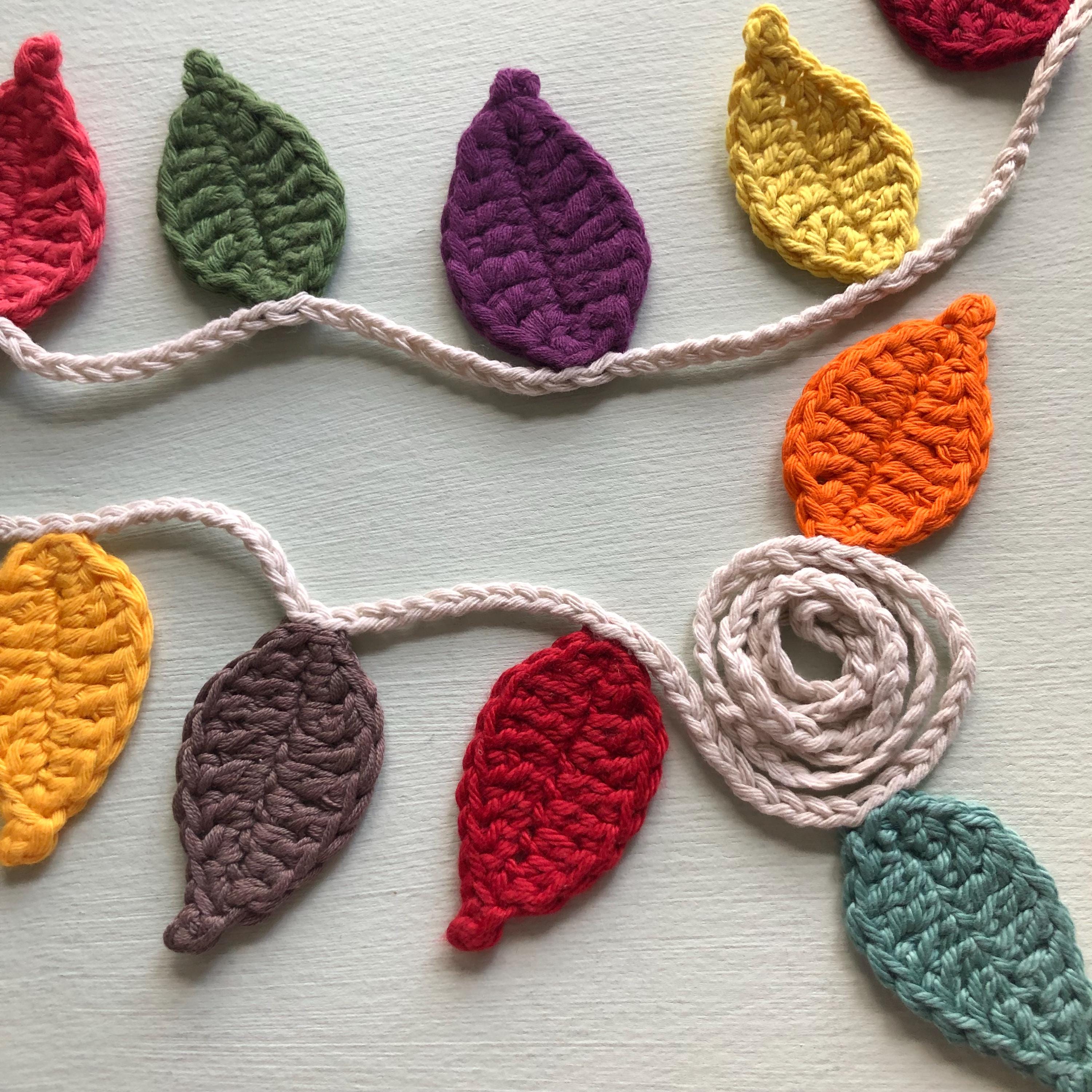 Autumn/Fall Leaves Crochet Garland