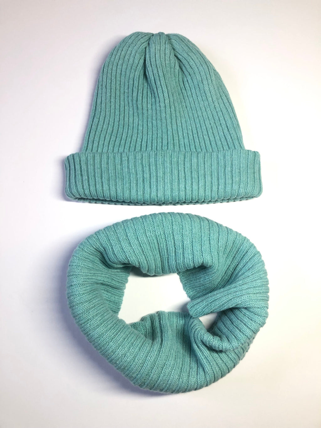 Sea Green Knitted Hat Lambswool Beanie for Men or Women