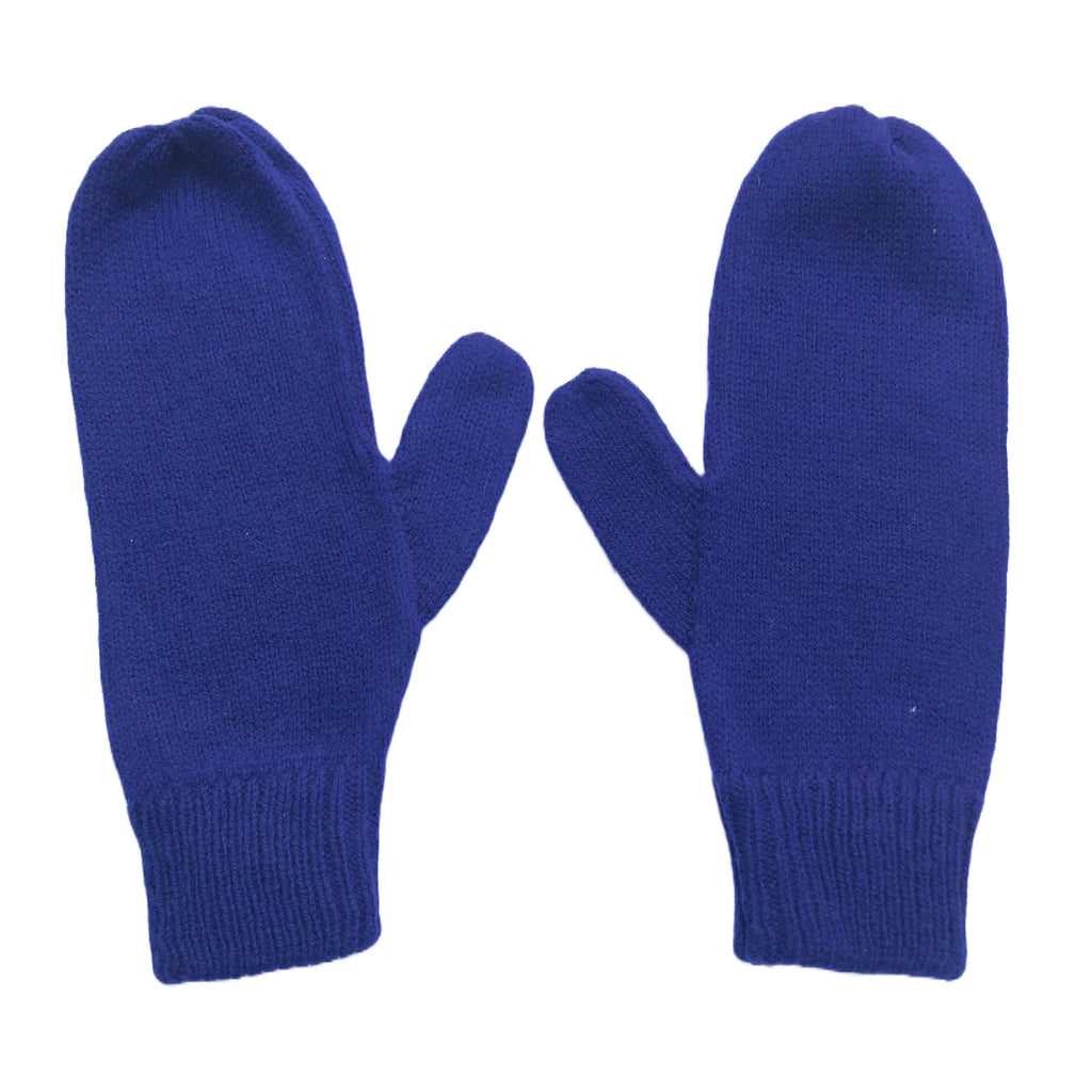 Navy Blue Mittens on a String for Women