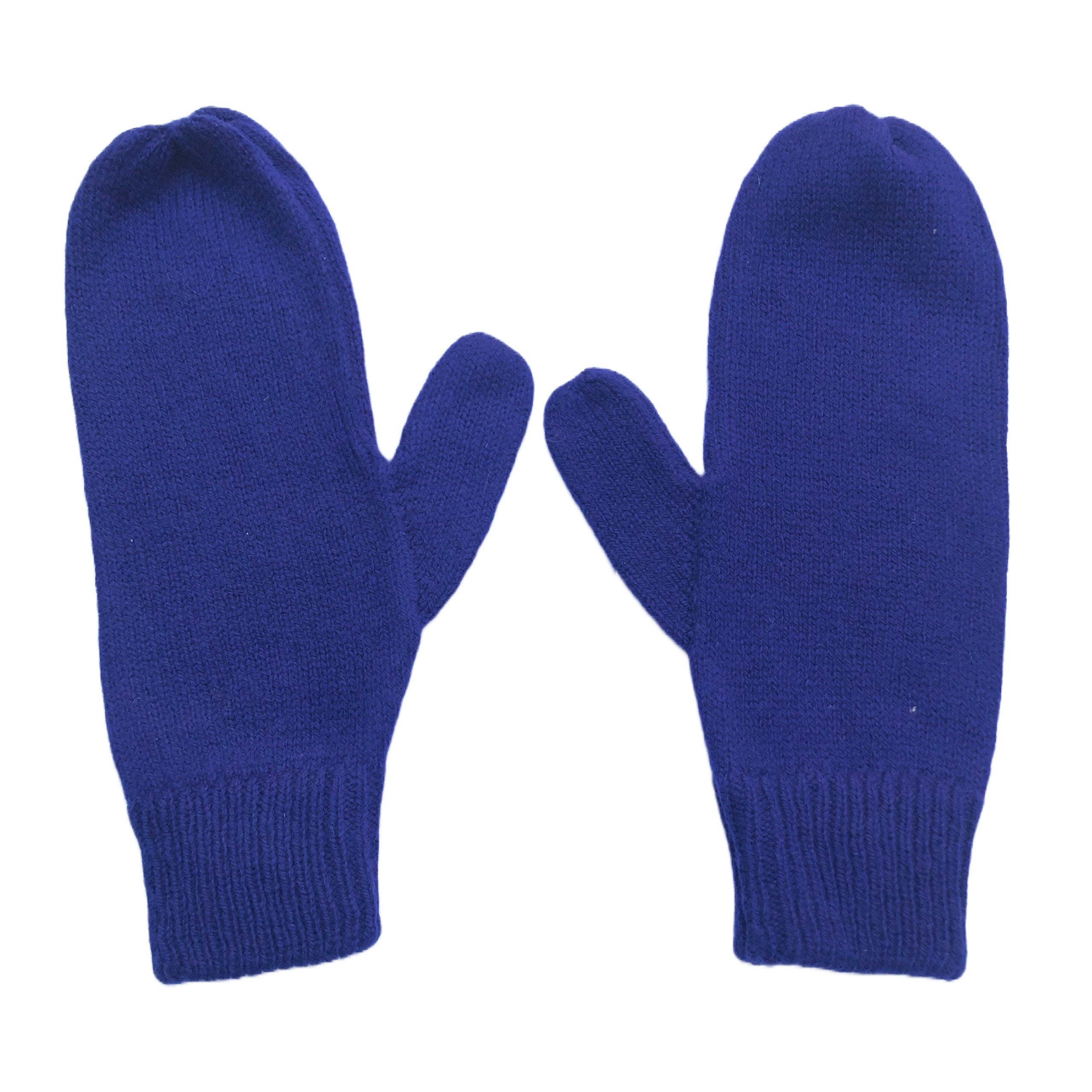 Navy Blue Mittens on a String for Women