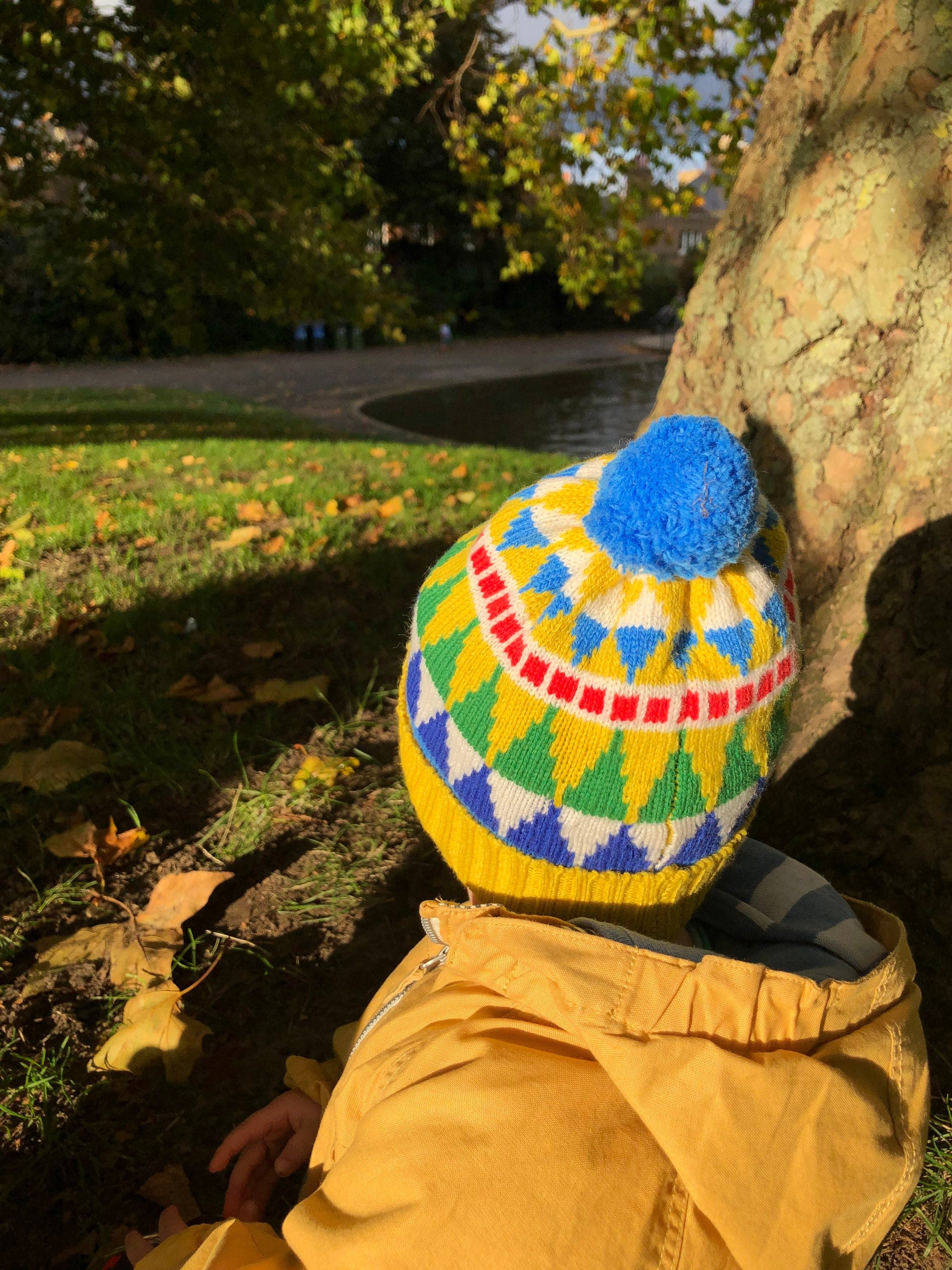 Kids Knitted Bobble Hat / Fairisle Beanie Hat for Children