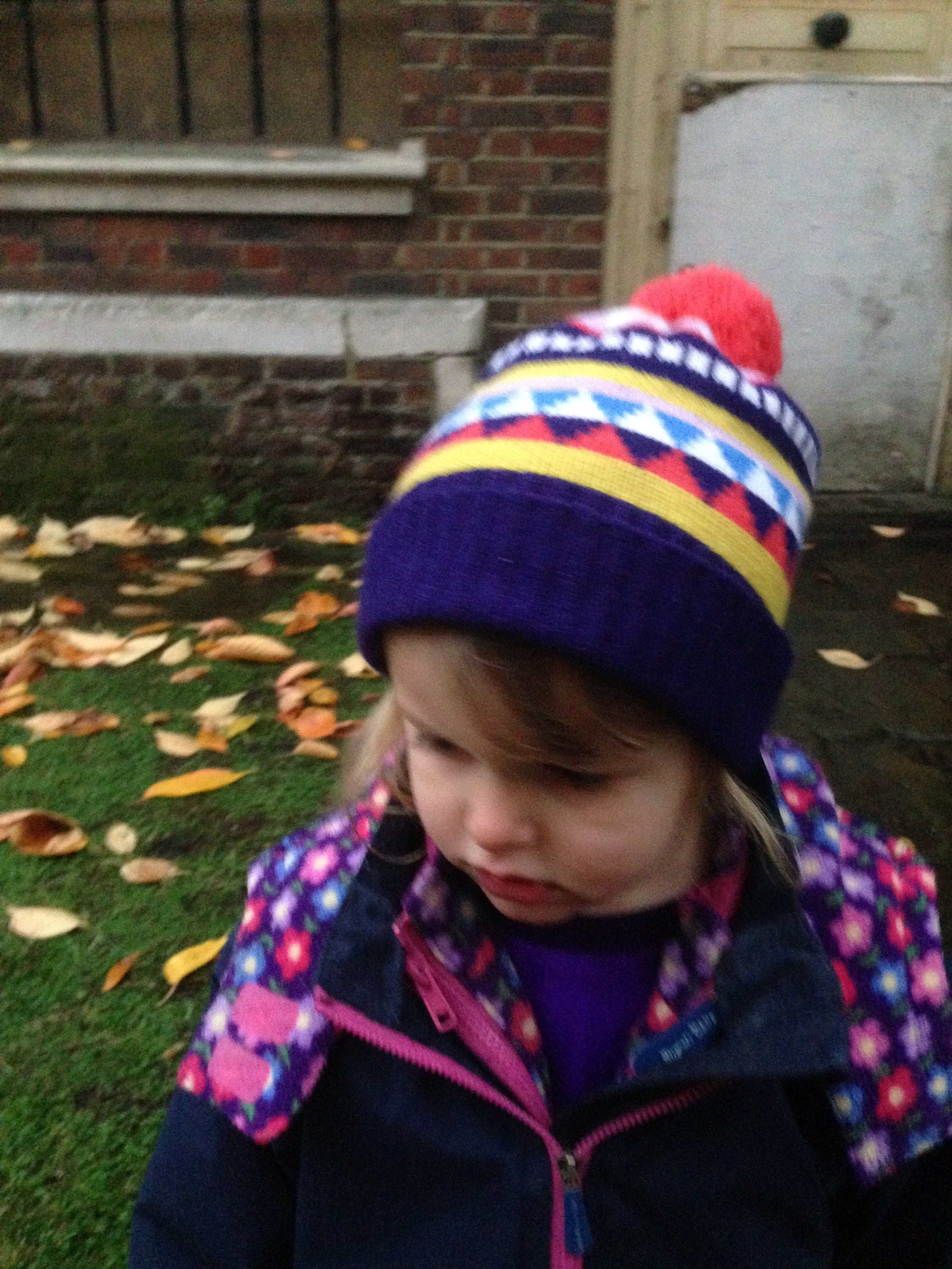 Fair Isle Lambswool Kids Beanie: Geometric Knit Bobble Hat